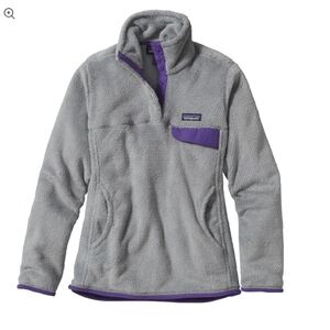 PATAGONIA RE-TOOL Snap Purple Fleece Pullover